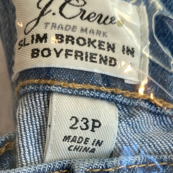 NWT J.Crew Slim BF Distressed Shadow Patch Jeans - Picture 8 of 11